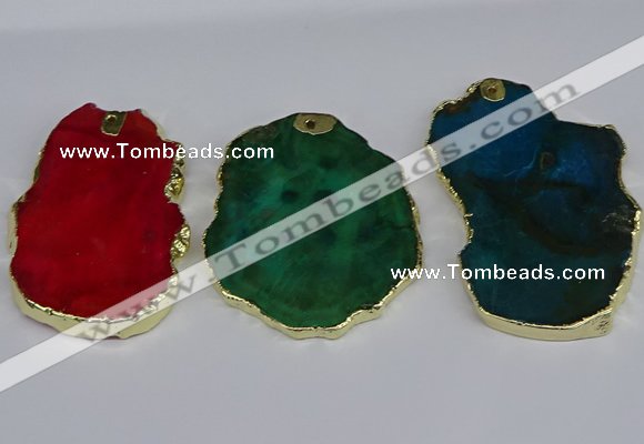 NGP3886 45*55mm - 50*60mm freeform agate gemstone pendants