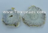 NGP3890 35*45mm - 50*60mm freeform druzy agate pendants