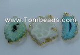 NGP3897 35*45mm - 50*60mm freeform druzy agate pendants