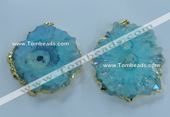 NGP3903 55*65mm - 65*80mm freeform druzy agate pendants