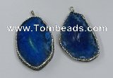 NGP3914 45*60mm - 55*65mm freeform druzy agate pendants wholesale