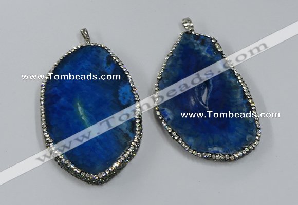 NGP3914 45*60mm - 55*65mm freeform druzy agate pendants wholesale