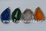 NGP3916 45*60mm - 55*65mm freeform druzy agate pendants wholesale