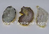 NGP3922 35*50mm - 45*65mm freeform druzy agate pendants wholesale