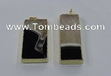 NGP3928 25*55mm - 30*60mm rectangle druzy agate pendants