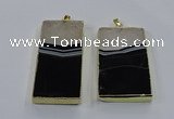 NGP3929 40*60mm - 35*70mm rectangle druzy agate pendants