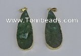 NGP3977 20*40mm - 25*50mm flat teardrop druzy agate pendants