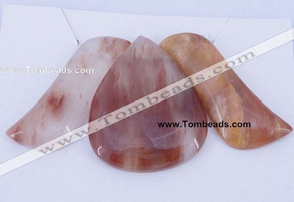 NGP40 Fashion red quartz gemstone pendants set jewelry wholesale