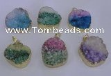 NGP4045 20*30mm - 30*40mm freeform druzy agate pendants