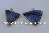 NGP4052 25*30mm – 30*35mm triangle druzy quartz pendants