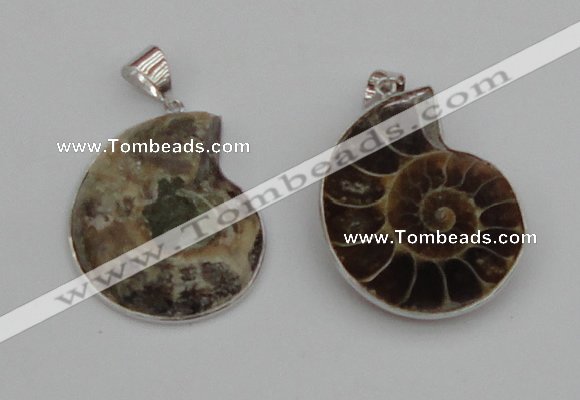 NGP4068 25*30mm – 30*35mm carved ammonite pendants wholesale