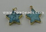 NGP4094 30*32mm - 32*35mm star druzy quartz pendants wholesale