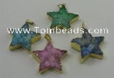 NGP4098 30*32mm - 32*35mm star druzy quartz pendants wholesale