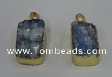 NGP4236 18*25mm - 18*28mm rectangle druzy quartz pendants wholesale