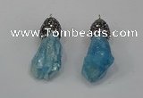 NGP4290 10*30mm - 15*45mmmm nuggets plated quartz pendants