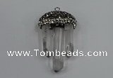 NGP4332 22*30mm - 25*35mm sticks white crystal pendants