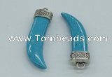 NGP4515 12*50mm - 12*55mm horn blue turquoise pendants wholesale