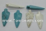 NGP4534 21*52mm - 22*55mm arrowhead turquoise pendants wholesale