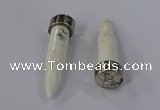 NGP4536 15*52mm bullet-shaped white howlite turquoise pendants