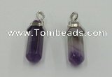 NGP5004 8*30mm sticks amethyst gemstone pendants wholesale