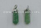 NGP5009 8*30mm sticks green aventurine pendants wholesale