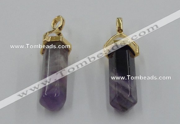NGP5029 8*30mm sticks amethyst gemstone pendants wholesale
