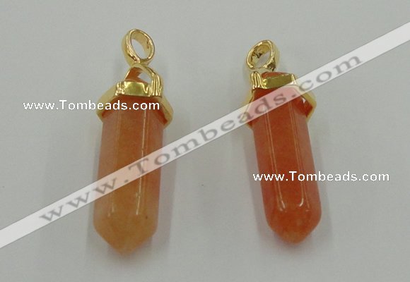 NGP5033 8*30mm sticks red aventurine pendants wholesale