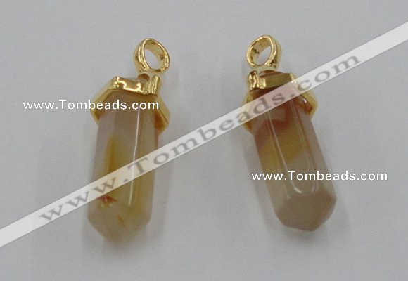 NGP5036 8*30mm sticks agate gemstone pendants wholesale