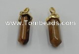 NGP5041 8*30mm sticks yellow tiger eye pendants wholesale