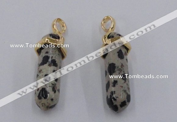 NGP5045 8*30mm sticks dalmatian gemstone pendants wholesale