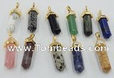 NGP5048 8*30mm sticks mixed gemstone pendants wholesale