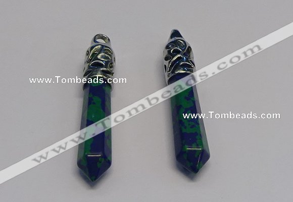 NGP5406 10*65mm sticks synthetic lapis lazuli pendants wholesale