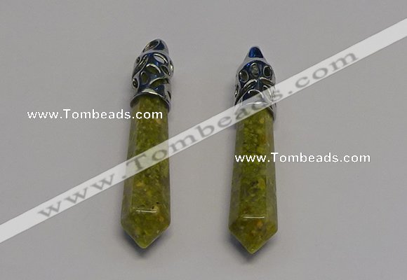 NGP5407 10*65mm sticks unakite gemstone pendants wholesale