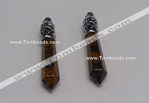 NGP5410 10*65mm sticks mahogany obsidian pendants wholesale