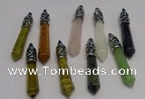 NGP5434 10*65mm sticks mixed gemstone pendants wholesale