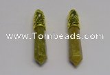 NGP5440 10*65mm sticks unakite gemstone pendants wholesale