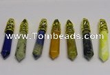 NGP5448 10*65mm sticks mixed gemstone pendants wholesale