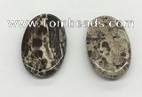 NGP5501 35*55mm oval rainforest agate pendants wholesale