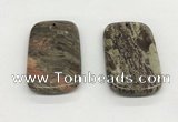 NGP5503 35*55mm rectangle rainforest agate pendants wholesale