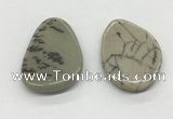 NGP5525 30*50mm - 35*55mm flat teardrop jasper pendants