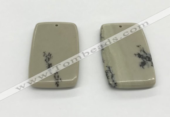 NGP5526 30*50mm - 35*55mm rectangle jasper pendants wholesale