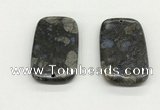 NGP5530 35*55mm rectangle grey opal gemstone pendants