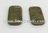 NGP5534 35*55mm rectangle unakite gemstone pendants