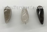 NGP5542 14*40mm - 23*58mm teardrop smoky quartz pendants