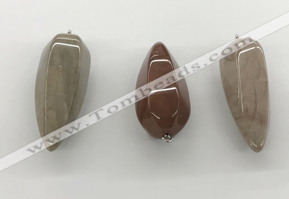 NGP5552 14*40mm - 23*58mm teardrop jade pendants wholesale