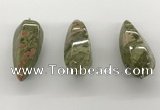 NGP5555 14*40mm - 23*58mm teardrop unakite gemstone pendants