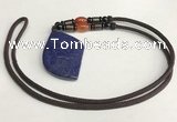 NGP5626 Lapis lazuli marquise pendant with nylon cord necklace