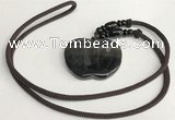 NGP5680 Agate apple pendant with nylon cord necklace