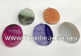 NGP5730 30*40mm oval agate gemstone pendants wholesale