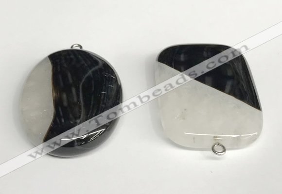 NGP5741 30*40mm freeform agate gemstone pendants wholesale